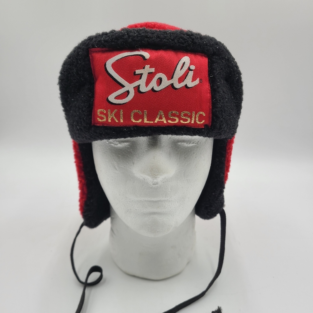 E1 STOLI STOLICHNAYA ADVERTISING SKI CLASSIC WINTER HAT CAP VINTAGE